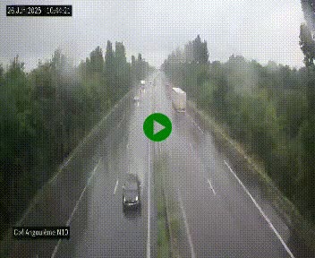 Webcam routière à la fin de la N10, en périphérique ouest d'Angouleme, proche de la jonction avec l'A10