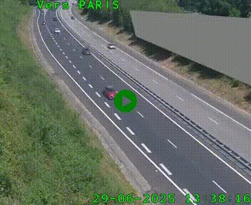 Caméra routière sur l'autoroute A20 à Saint-Pardoux-l'Ortigier, à la jonction avec l'A89. Vue orientée vers Paris