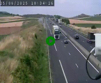 Caméra autoroute A75 à hauteur de Le Crest, en direction de Montpellier