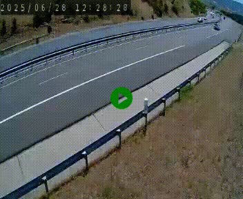 Caméra autoroutière France - A75, Engayresque, entre Millau et Séverac-le-Chateau, en direction de Montpellier
