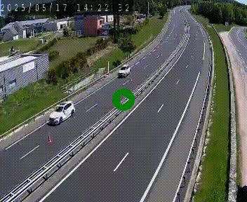 Caméra autoroute A75 à hauteur du col du rocher blanc en direction de Montpellier