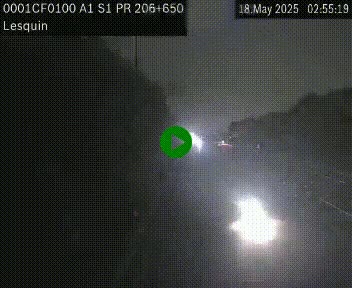 Webcam autoroute A1 à hauteur de Lesquin. Vue orientée vers Lille