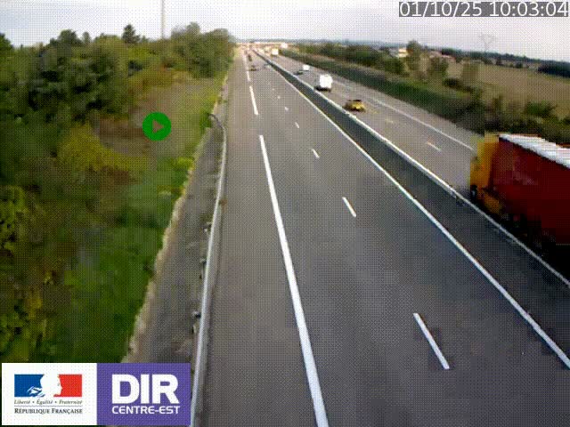 Webcam sur le contournement de Valence, sur la Nationale 7, à la jonction avec la N532, caméra orientée vers Grenoble