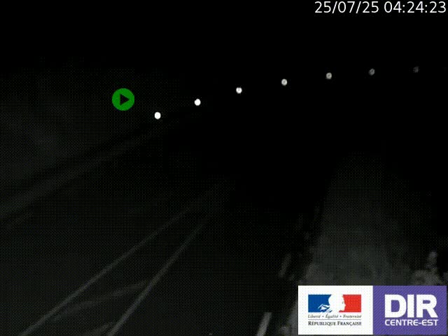 Webcam sur le col Pin Bouchain, vue orientée vers Roanne, en provenance de Lyon sur la nationale 7 (N7)