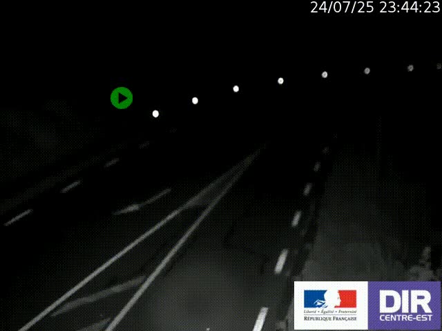 Webcam sur le col Pin Bouchain, vue orientée vers Roanne, en provenance de Lyon sur la nationale 7 (N7)