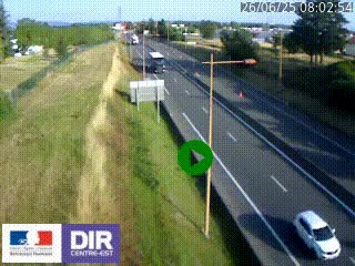 Webcam à Mably, à proximité de Roanne en direction de Moulins sur la N7