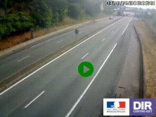 Caméra autoroutière sur l'A47 à hauteur de Givors, a proximité de Lyon. La webcam est orientée vers Lyon
