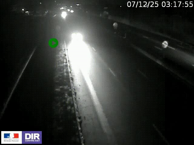 Webcam à Bron sur l'A43 à la jonction avec le boulevard périphérique de Lyon (D383). Vue orientée vers Lyon