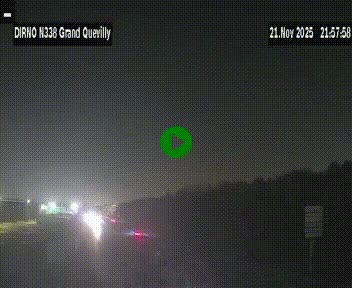 Webcam routière sur N338 à hauteur de Grand-Quevilly en périphérie de Rouen. Vue orientée vers Rouen