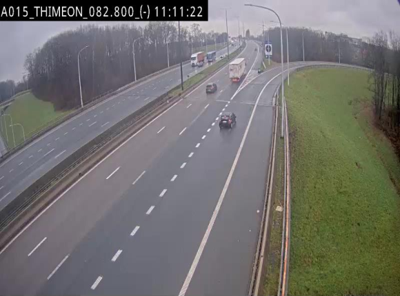 Caméra trafic Belgique - Thiméon - E42, jonction avec A54 (E420) direction La Louvière/Charleroi - BK 82.82