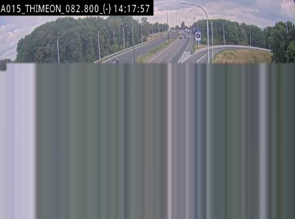 Caméra trafic Belgique - Thiméon - E42, jonction avec A54 (E420) direction La Louvière/Charleroi - BK 82.82