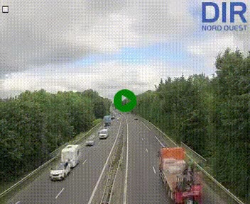 Webcam sur le périphérique de Caen (N814) à l'est de la ville, à Mondeville hauteur de la sortie 2, Presqu'île-Rives de l'Orne, au bout de l'autoroute A13