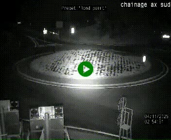 Webcam au nord d'Ax-les-Thermes au niveau de l'aire de chaînage de la N20. Vue orientée vers les Pyrénées, en direction de Pas de la Case