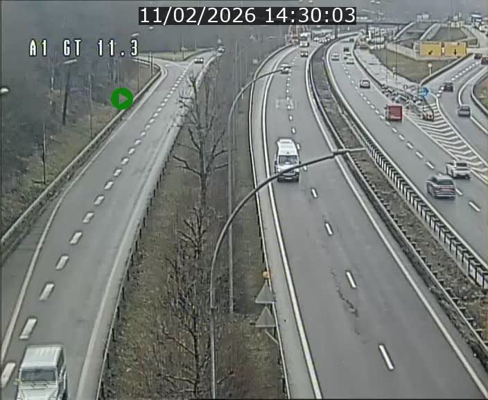 Traffic live webcam Luxembourg Senningerberg - A1 direction Allemagne - BK 11.3