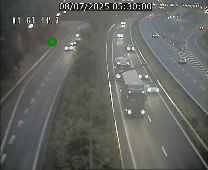 Traffic live webcam Luxembourg Senningerberg - A1 direction Allemagne - BK 11.3