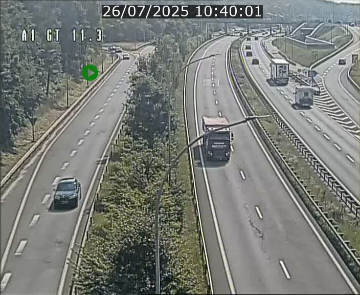 Traffic live webcam Luxembourg Senningerberg - A1 direction Allemagne - BK 11.3