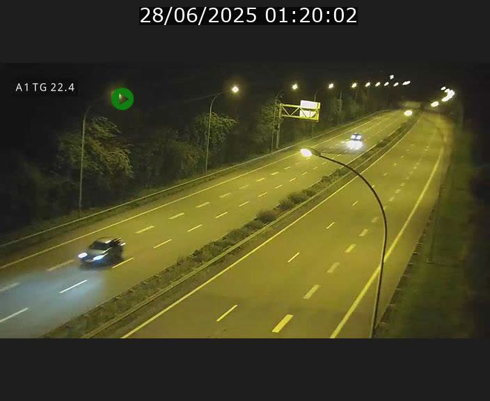 Traffic live webcam Luxembourg Flaxweiler - A1 direction Luxembourg - BK 22.4