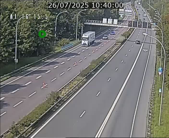 Traffic live webcam Luxembourg Munsbach - A1 direction Luxembourg - BK 15.5