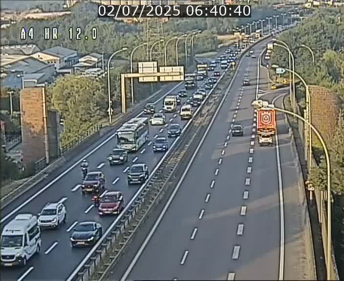 Traffic live webcam Luxembourg Jonction Foetz - A4 - BK 12.0 - direction Esch sur Alzette