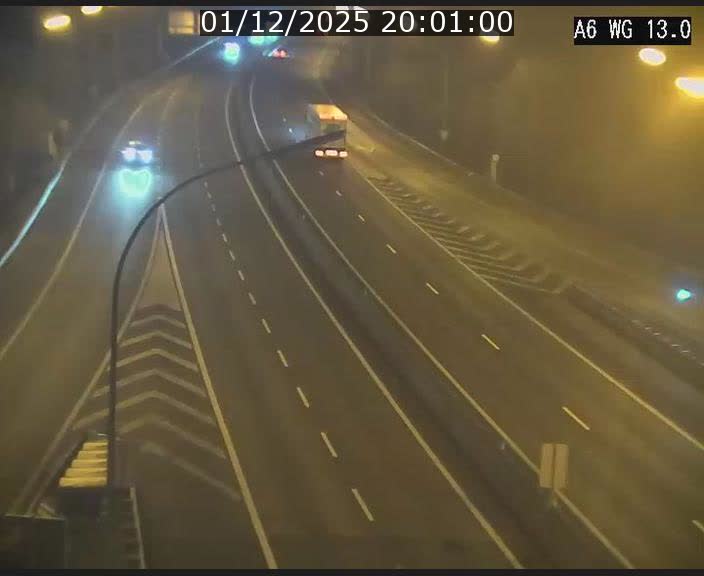 Traffic live webcam Luxembourg Mamer - A6 - BK 13 - direction Luxembourg/France/Allemagne