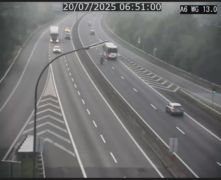 Traffic live webcam Luxembourg Mamer - A6 - BK 13 - direction Luxembourg/France/Allemagne