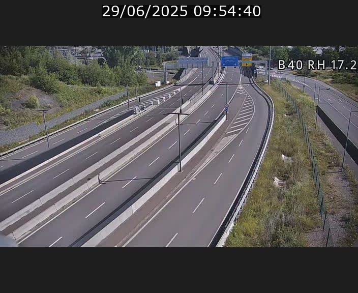 Webcam sur le contournement d'Esch Belval à hauteur de la sortie Université de Luxembourg. Vue orientée vers Luxembourg