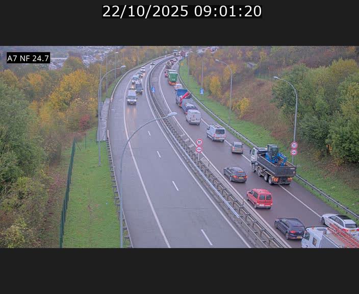 Caméra trafic Luxembourg - A7, Schieren direction Mersch