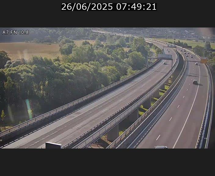 Caméra trafic Luxembourg - A7, Tunnel Gousselerbierg, sortie sud, direction rond-point Lorentzweiler (BK 10.8)
