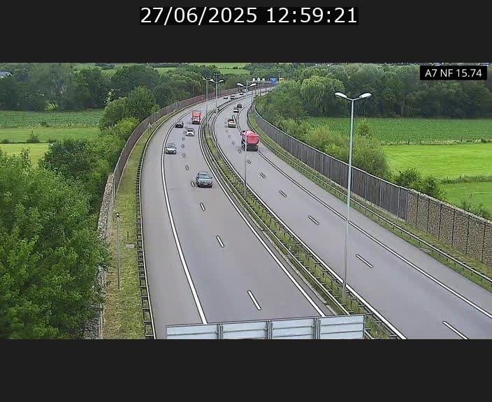 Caméra trafic Luxembourg - A7, Tunnel Mersch, entrée nord, direction Lorentzweiler