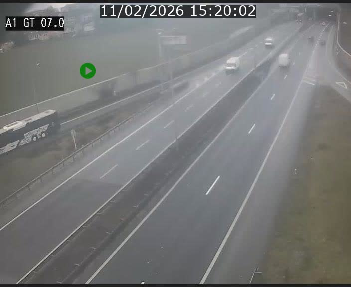 Traffic live webcam Luxembourg Cents - A1 direction Kirchberg - BK 7