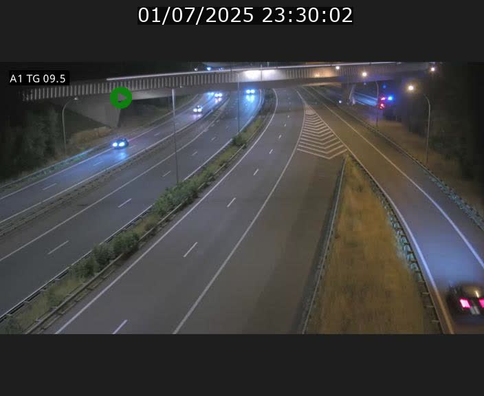 Traffic live webcam Luxembourg Jonction Grünewald - A1 direction Luxembourg-ville - BK 9.5