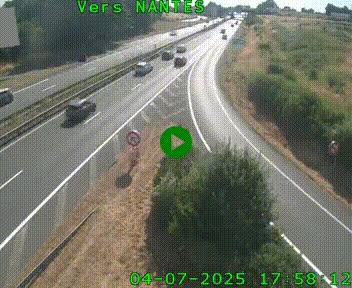 Webcam N147 au nord de Poitiers et à la jonction avec la A10
