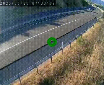 Caméra autoroutière France - A75, Engayresque, entre Millau et Séverac-le-Chateau, en direction de Montpellier