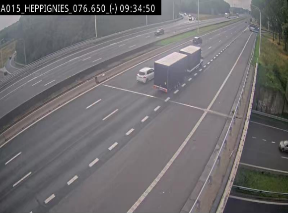 Webcam autoroute Belgique - Heppignies - E42 direction Namur - BK 76.4
