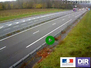 Webcam autoroute sur l'A77 à hauteur de Pouilly-sur-Loire en direction de Nevers