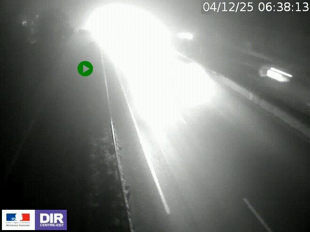 Webcam à Bron sur l'A43 à la jonction avec le boulevard périphérique de Lyon (D383). Vue orientée vers Lyon