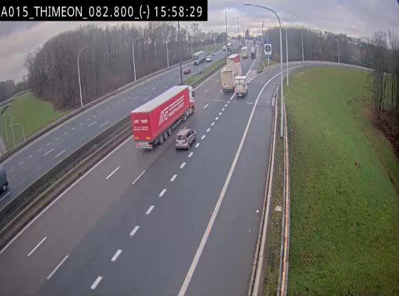 Caméra trafic Belgique - Thiméon - E42, jonction avec A54 (E420) direction La Louvière/Charleroi - BK 82.82