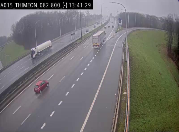 Caméra trafic Belgique - Thiméon - E42, jonction avec A54 (E420) direction La Louvière/Charleroi - BK 82.82