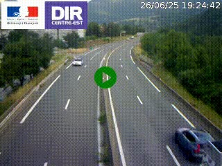 Caméra sur la Nationale 90 (N90) à La Léchère, en direction et à proximité d'Albertville