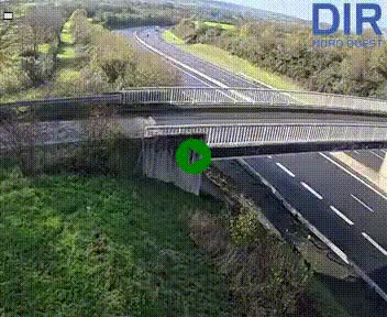 Webcam sur A84 à hauteur de Pont-Farcy, au niveau du pont autoroutier sur la Vire, au sud de Saint-Lô