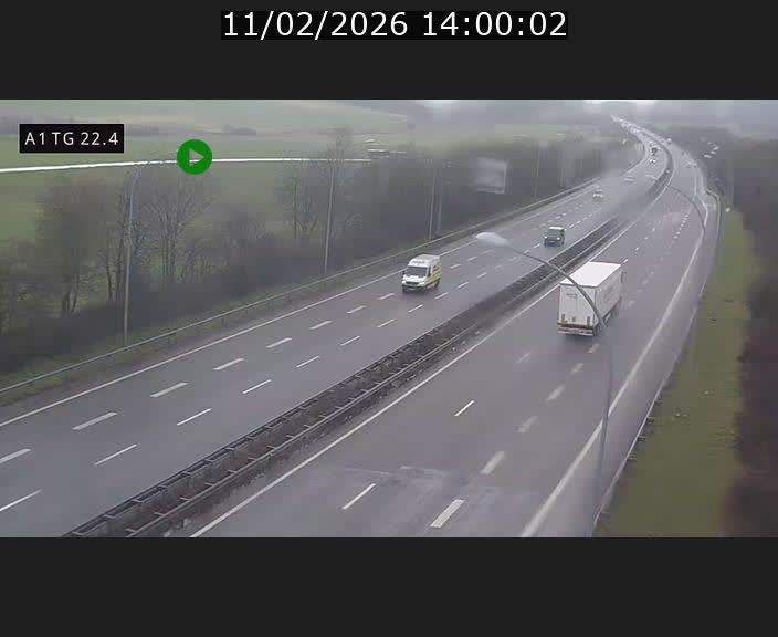 Traffic live webcam Luxembourg Flaxweiler - A1 direction Luxembourg - BK 22.4