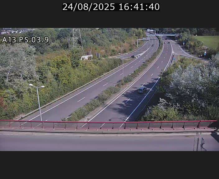 Traffic live webcam Luxembourg Differdange - A13 direction Esch-sur-Alzette - BK 3.9