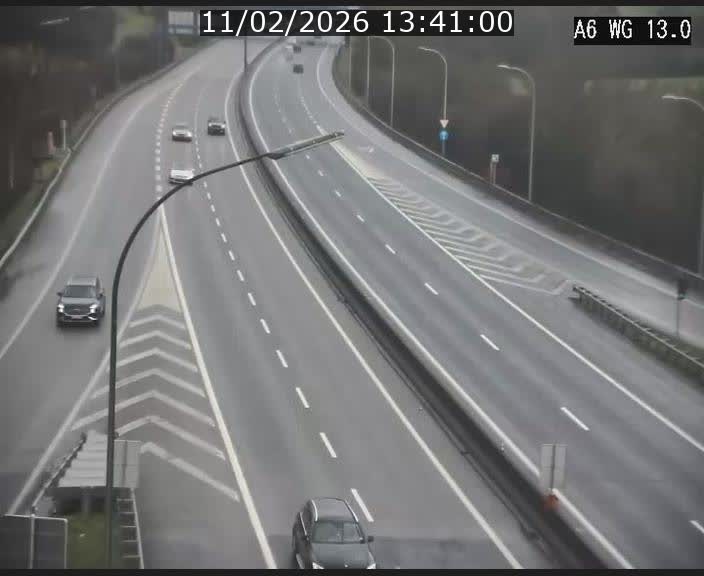 Traffic live webcam Luxembourg Mamer - A6 - BK 13 - direction Luxembourg/France/Allemagne