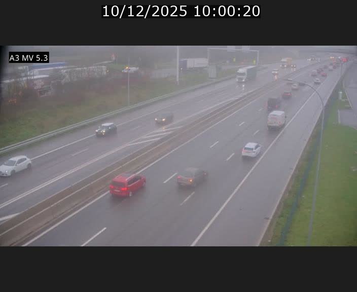 Webcam à l'Aire de Berchem au Luxembourg sur l'A3. Vue orientée vers la France