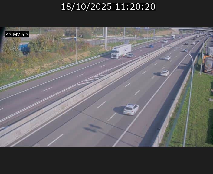 Webcam à l'Aire de Berchem au Luxembourg sur l'A3. Vue orientée vers la France