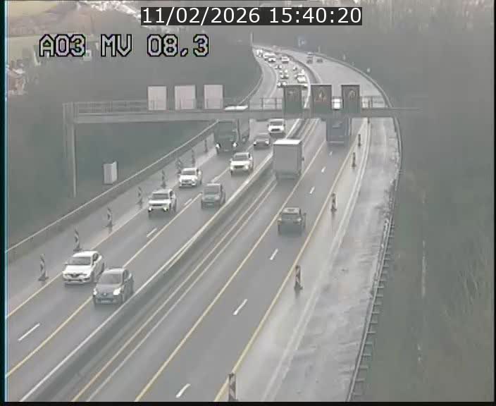 Webcam Autoroute après la Croix de Bettembourg en direction de Luxembourg sur l'A3