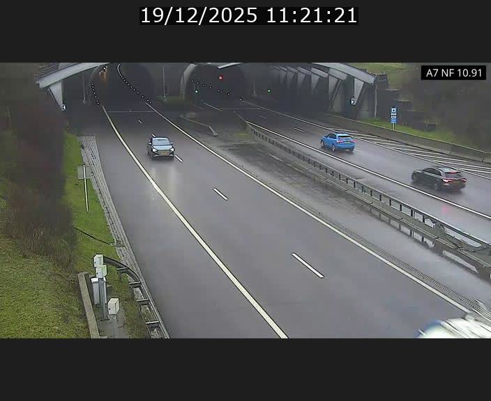 Caméra trafic Luxembourg - A7, Tunnel Gousselerbierg, entrée sud, direction Mersch