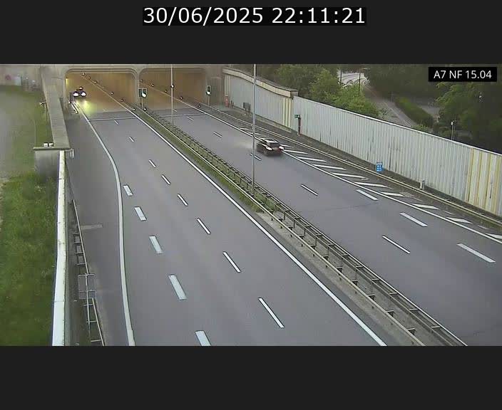 Caméra trafic Luxembourg - A7, Tunnel Mersch, entrée sud, direction Ettelbruck