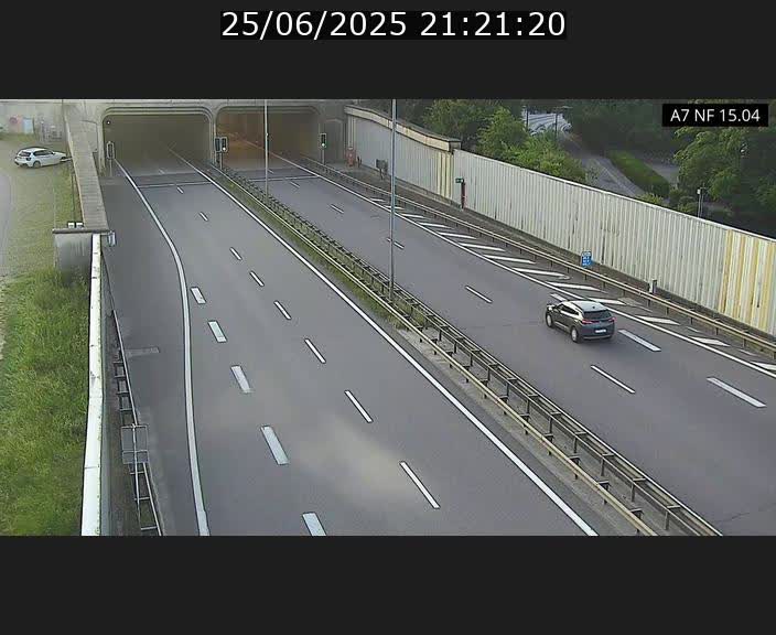 Caméra trafic Luxembourg - A7, Tunnel Mersch, entrée sud, direction Ettelbruck