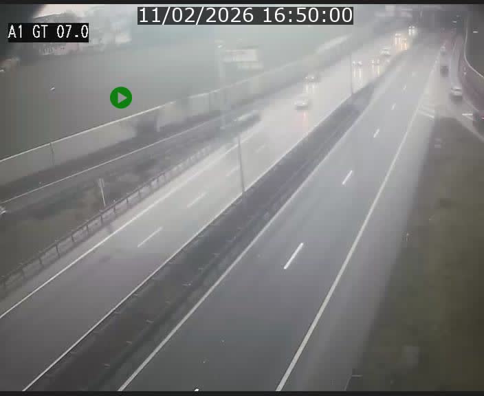 Traffic live webcam Luxembourg Cents - A1 direction Kirchberg - BK 7